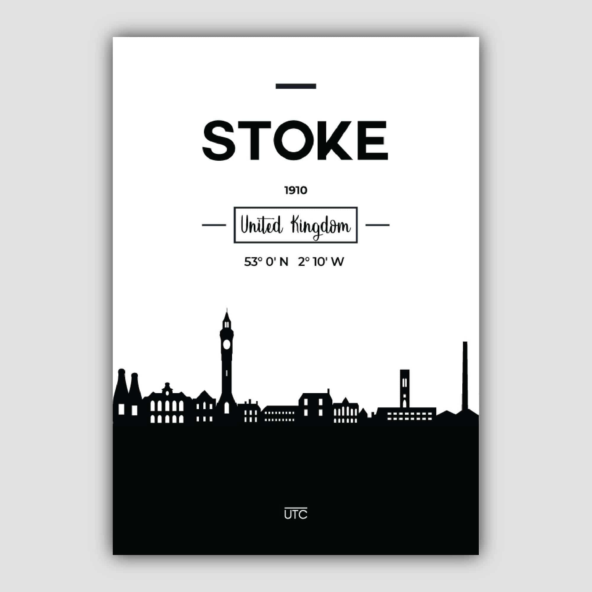 Stoke City Skyline Cityscape Print