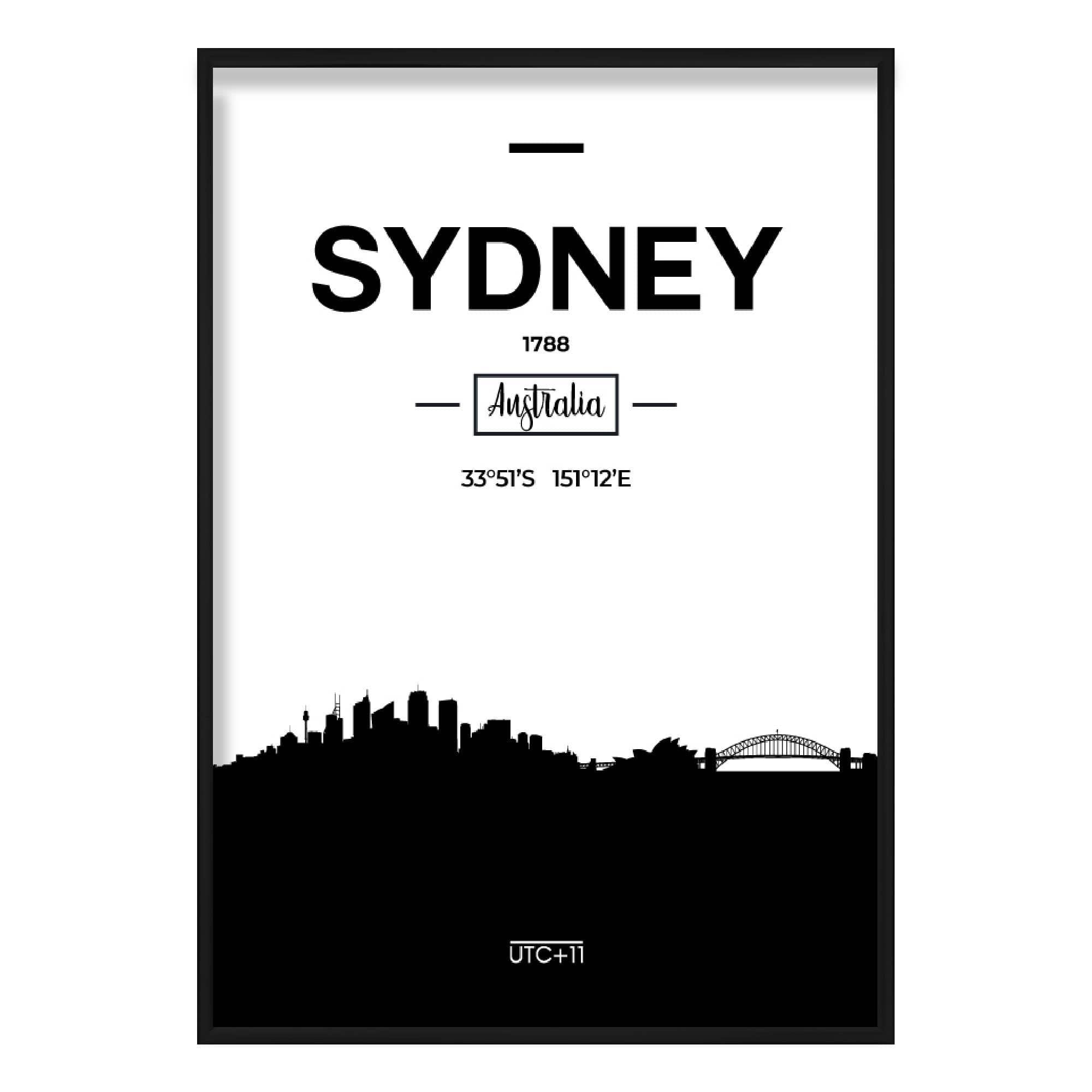 Sydney City Skyline Cityscape Print