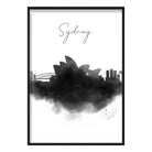 Sydney Watercolour Skyline Cityscape Print