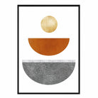 Geometric Abstract Orange and Gold No 2