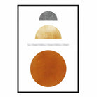 Geometric Abstract Orange and Gold No1