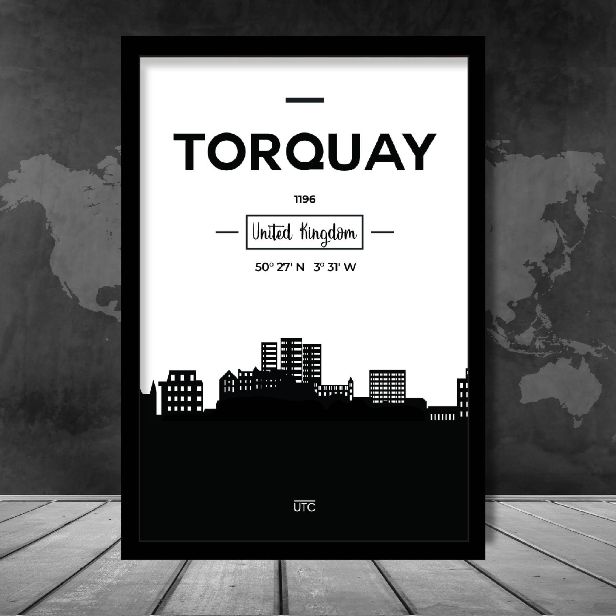 Torquay City Skyline Cityscape Print