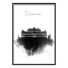 Vienna City Watercolour Skyline Cityscape Print