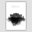 Vienna City Watercolour Skyline Cityscape Print