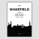 Wakefield City Skyline Cityscape Print