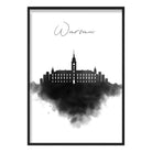 Warsaw City Watercolour Skyline Cityscape Print