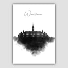 Warsaw City Watercolour Skyline Cityscape Print