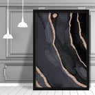 Abstract Black and Gold No 3 Art Print
