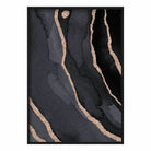 Abstract Black and Gold No 3 Art Print
