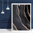 Abstract Black and Gold No 3 Art Print