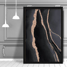 Abstract Black and Gold No 1 Art Print