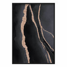 Abstract Black and Gold No 1 Art Print