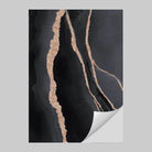 Abstract Black and Gold No 1 Art Print