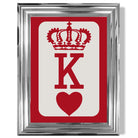 King of Hearts print in Chrome Glossy Frame