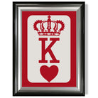 King of Hearts print in Gradient Glossy Frame