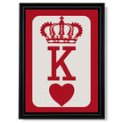 King of Hearts print in Black Scoop Frame