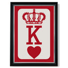 King of Hearts print in Black and silver Frame