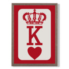 King of Hearts print in Walnut Wooden Frame