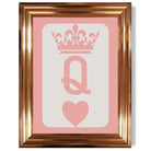 Queen of Hearts print in Copper Glossy Frame