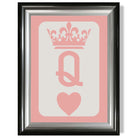 Queen of Hearts print in Gradient Glossy Frame