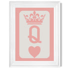 Queen of Hearts print in White Glossy Frame