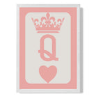 Queen of Hearts print in White Wooden Frame