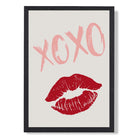 XOXO Lips print in Black Wooden Frame