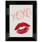 XOXO Lips print in Black Glossy Frame