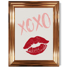 XOXO Lips print in Copper Glossy Frame