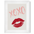 XOXO Lips print in White Glossy Frame