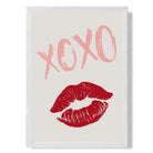 XOXO Lips print in White Wooden Frame