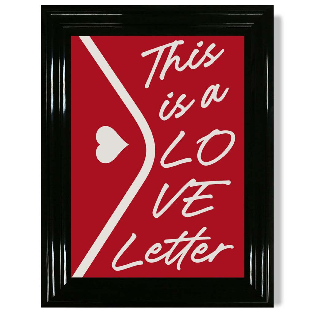 Love Letter print in Black Glossy Frame