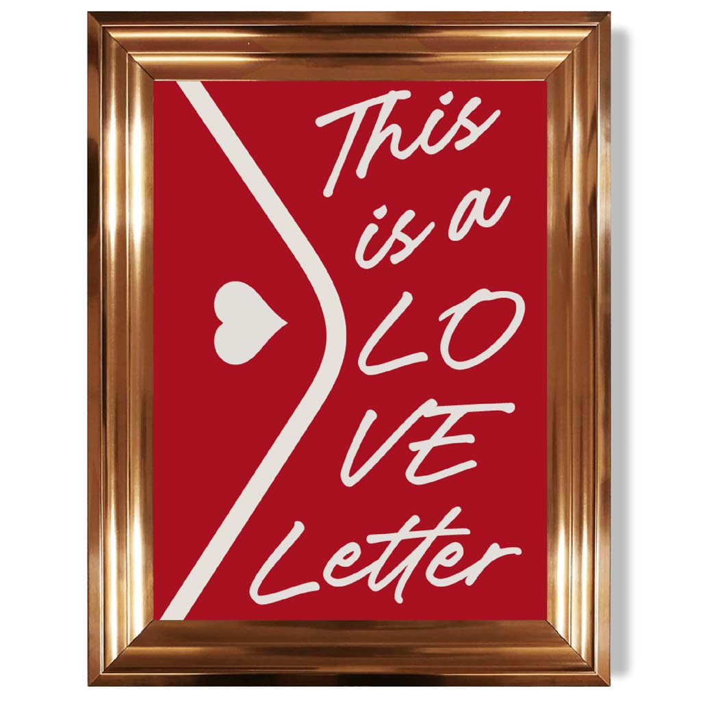 Love Letter print in Copper Glossy Frame