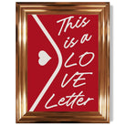 Love Letter print in Copper Glossy Frame