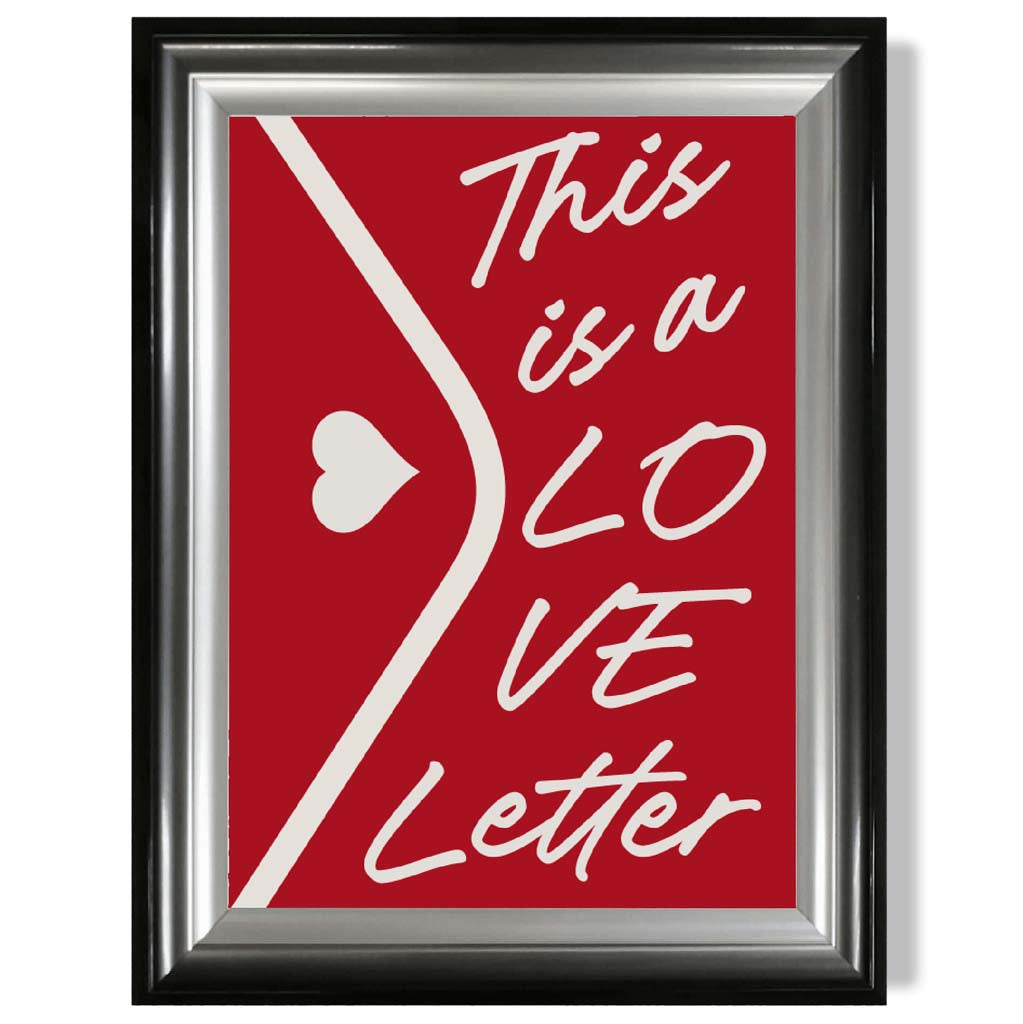 Love Letter print in Gradient Glossy Frame