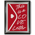 Love Letter print in Gradient Glossy Frame