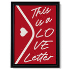 Love Letter print in Black Scoop Frame