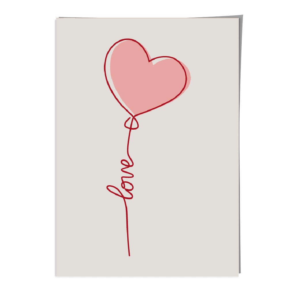 Love Heart String Wall Art Print