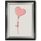 Love Heart String print in Gradient Glossy Frame