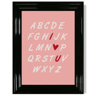 I Love You Alphabet  print in Black Glossy Frame