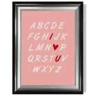 I Love You Alphabet  print in Gradient Glossy Frame