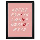 I Love You Alphabet  print in Black Scoop Frame