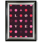 LOVE Hearts and Stars print in Gradient Glossy Frame