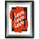 Love Love Love print in Gradient Glossy Frame