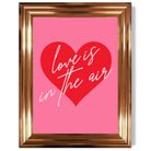 Love is in the Air print in Copper Glossy Frame