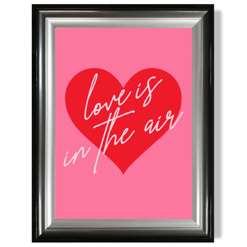 Love is in the Air print in Gradient Glossy Frame