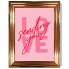 Sending You Love print in Copper Glossy Frame