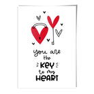 Key to my Heart Wall Art Print