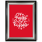 Hugs and Kisses print in Gradient Glossy Frame