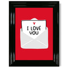 Love Letter print in Black Glossy Frame